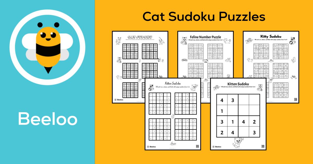 Cat Themed Sudoku Puzzle Book: A Cute Sudoku Book with 100 Easy to Hard Puzzles in Large Print for Endless Cat Sudoku Game Fun - Perfect Paperback Gift for Sudoku and Cat Lovers [Book]