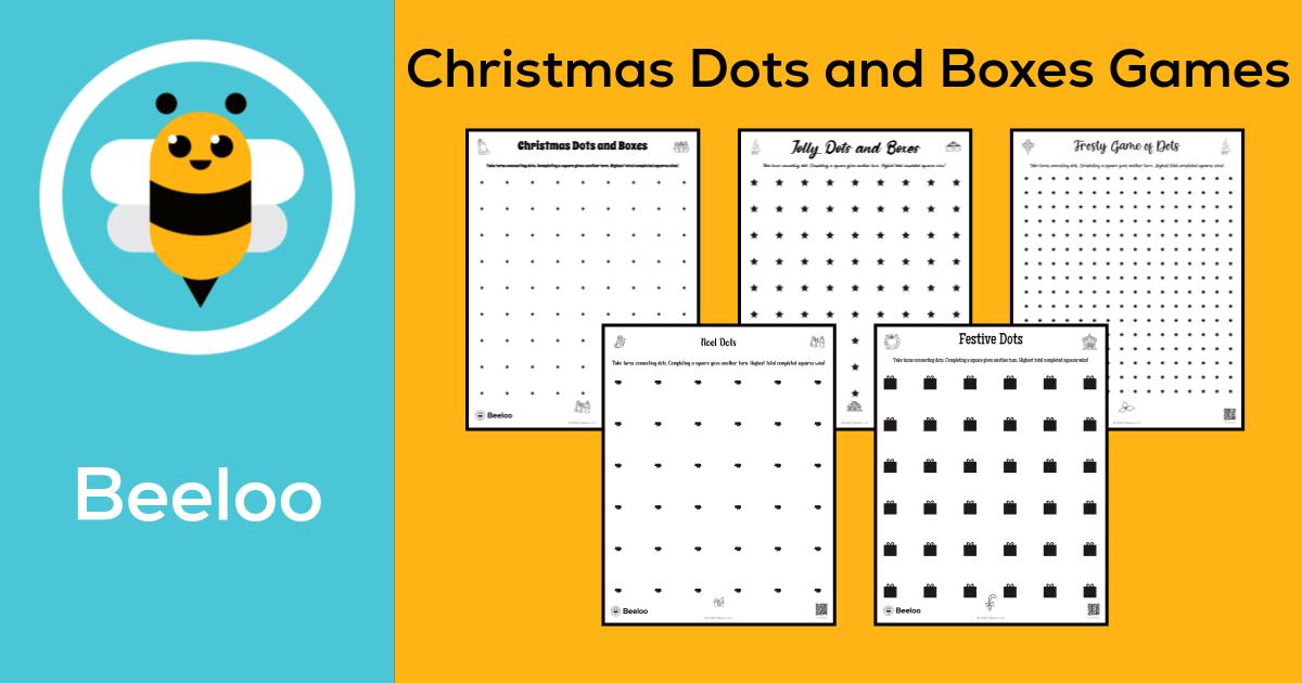 Christmasthemed Dots and Boxes Games • Beeloo Printable Crafts and