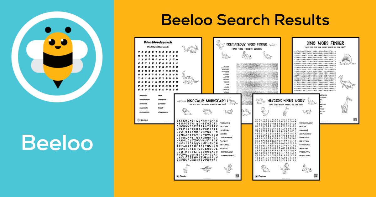 Dinosaur-themed Word Searches • Beeloo Printable Crafts and Activities ...