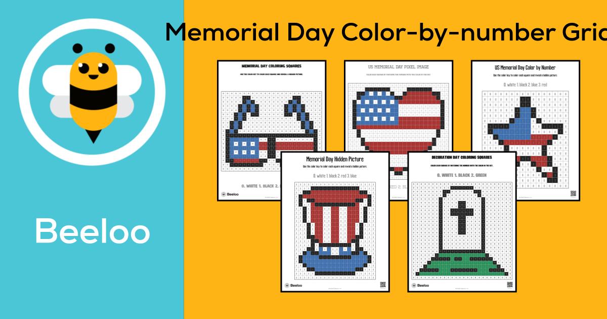 Memorial Day Color By Number - Kids Activity Zone