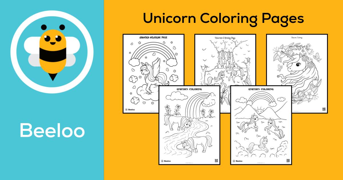 Unicorn-themed Coloring Pages • Beeloo Printable Crafts and Activities for  Kids