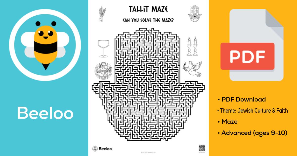 Tallit Maze • Beeloo Printable Crafts and Activities for Kids