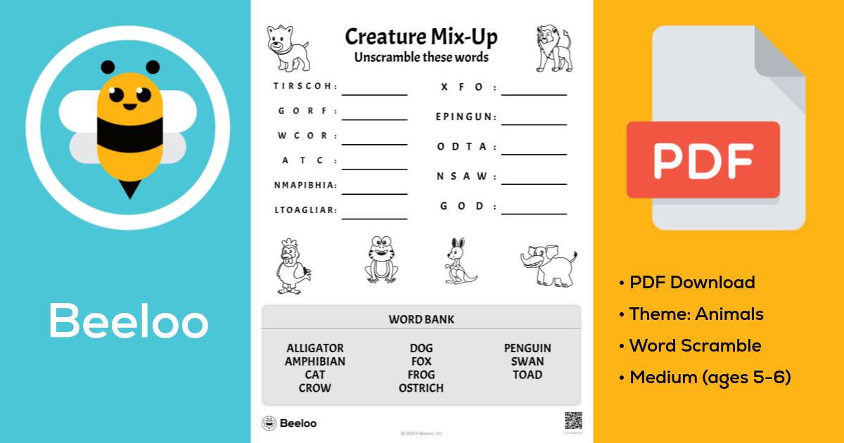 Creature Mix-Up • Beeloo Printable Crafts and Activities for Kids