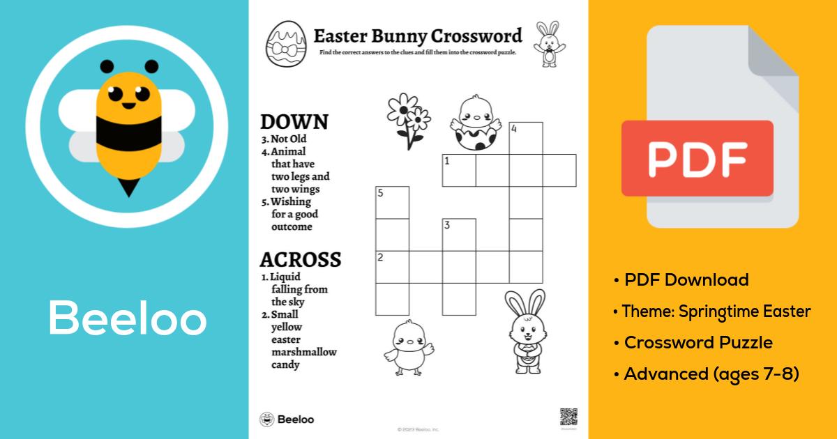 Easter Bunny Crossword • Beeloo Printable Crafts for Kids (3NvkoNA0n)