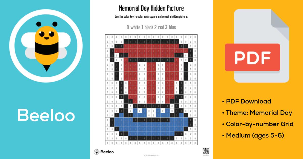 Memorial Day Hidden Picture • Beeloo Printable Crafts and Activities