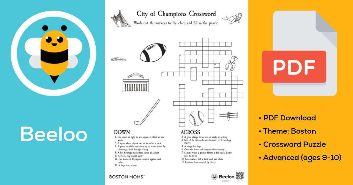 City of Champions Crossword • Beeloo Printable Crafts and Activities